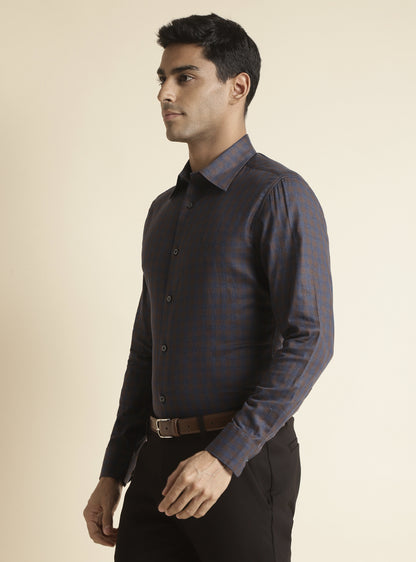 Royal Brown Check Shirt