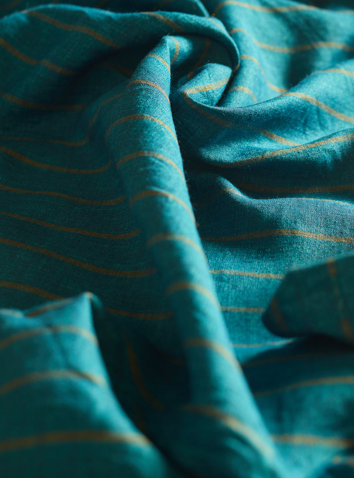 Breeze Teal Stripe Linen Shirt