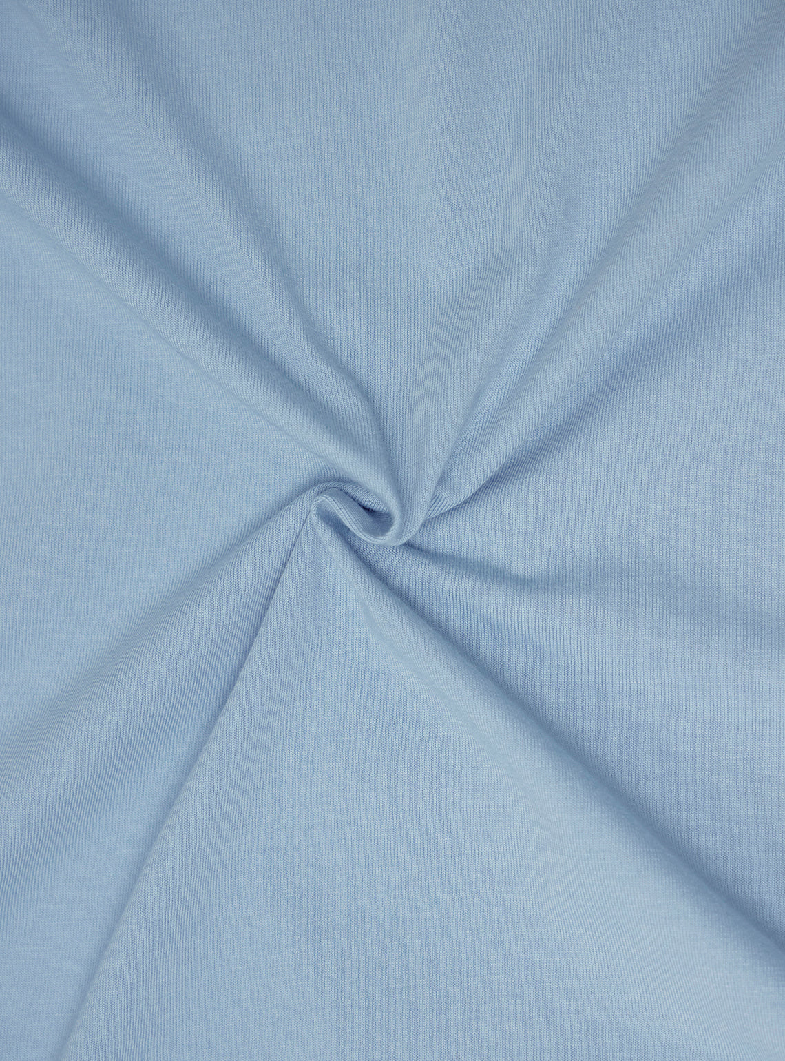 Azure Blue Cotton Blend Crewneck
