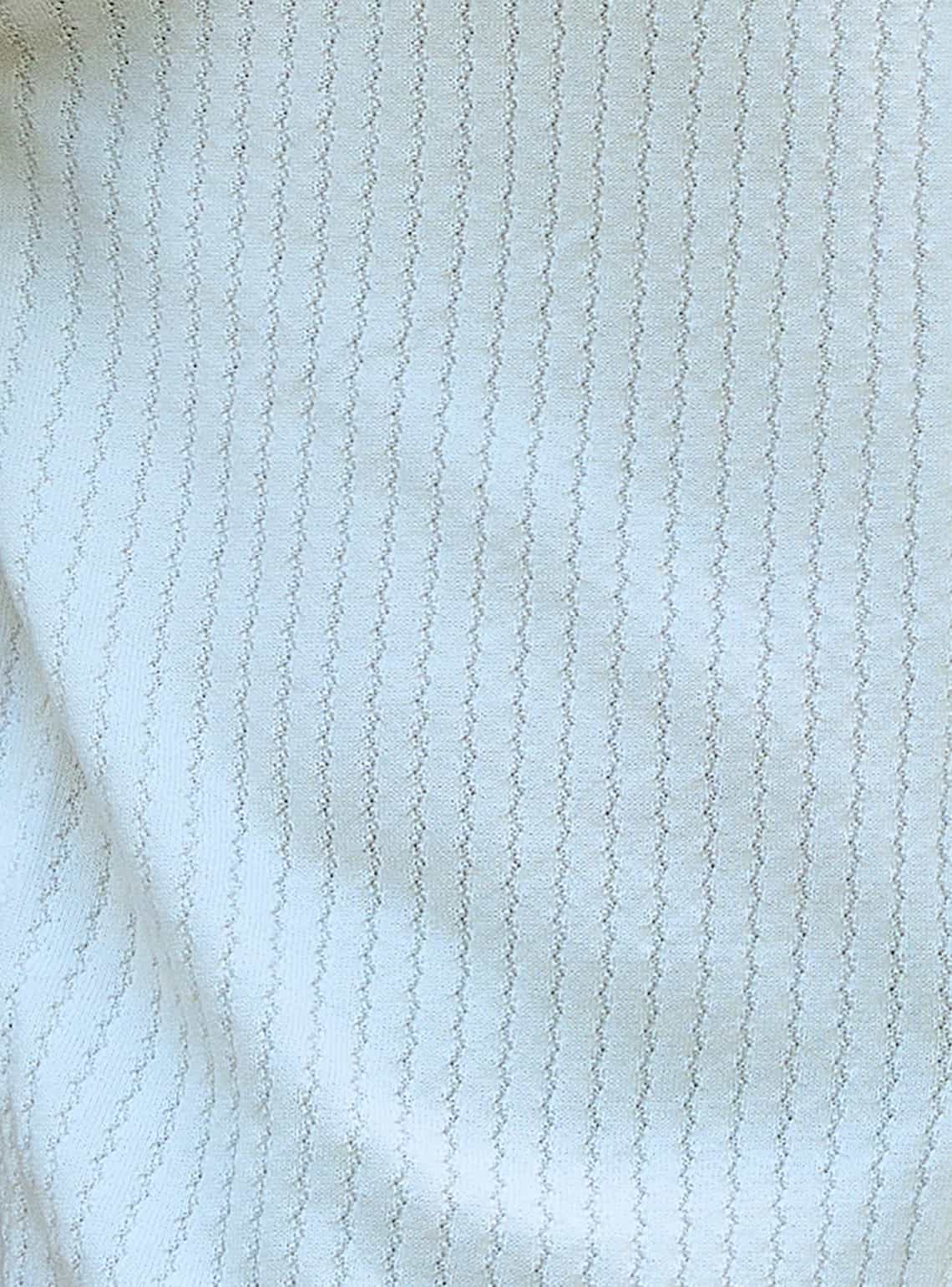 Iceberg White Cotton Micro Chevron Shirt