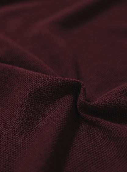 Wineberry Burgundy Cotton Viscose Polo