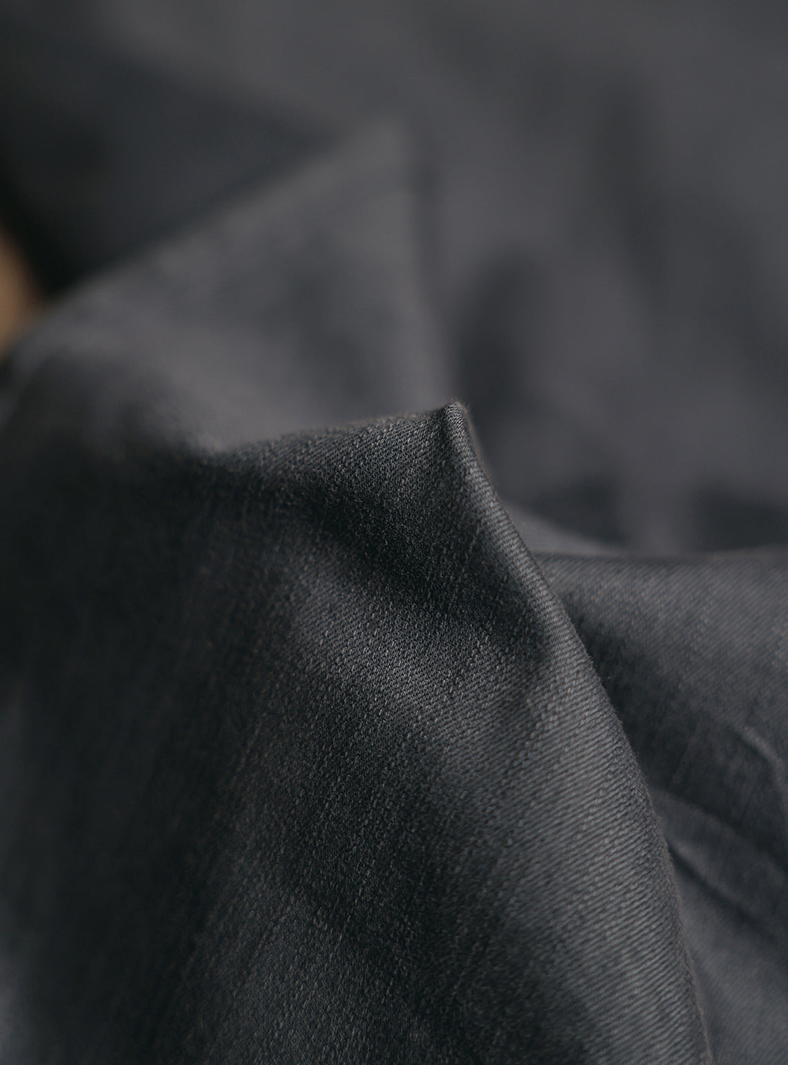 Storm Blue Cotton Blend Overdye Denim Chinos