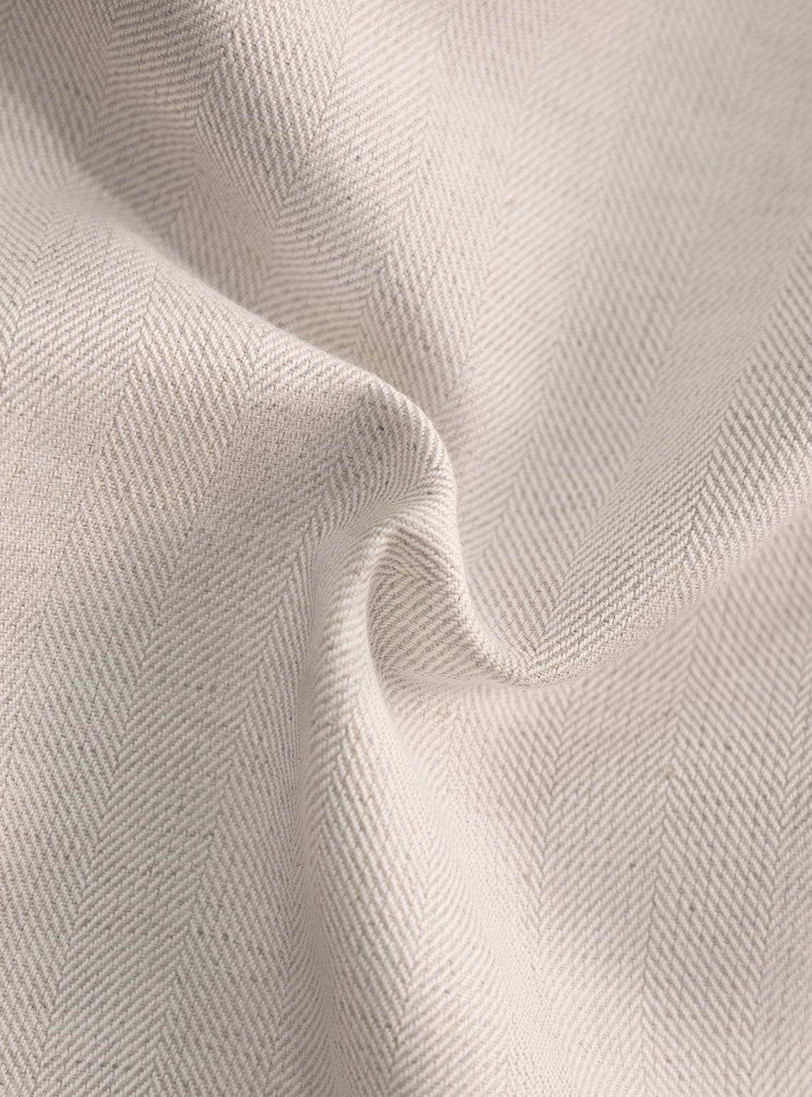 Dune Beige Linen Herringbone Trousers