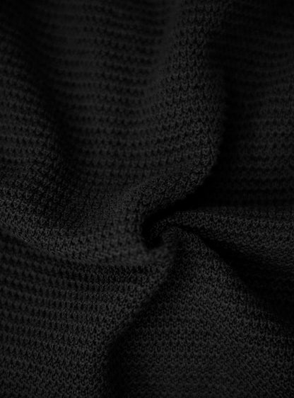 Onyx Black Cotton Wool Pullover