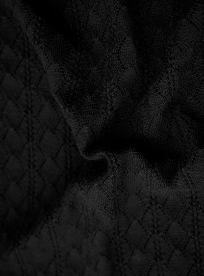 Midnight Black Cotton Crewneck