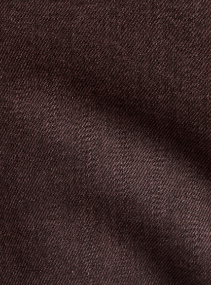 Burnt Burgundy Cotton Blend Jeans