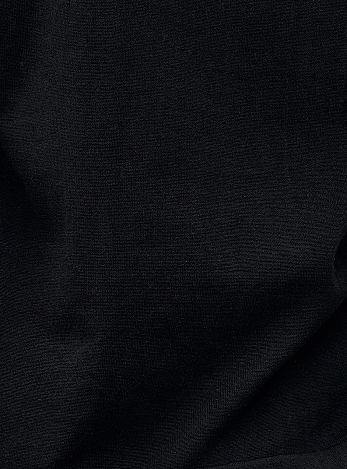 Mako Black Cotton Pointelle Crew