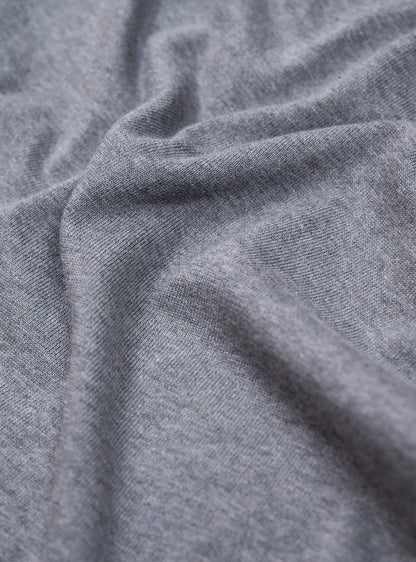 Metal Grey Cotton Melange Pullover
