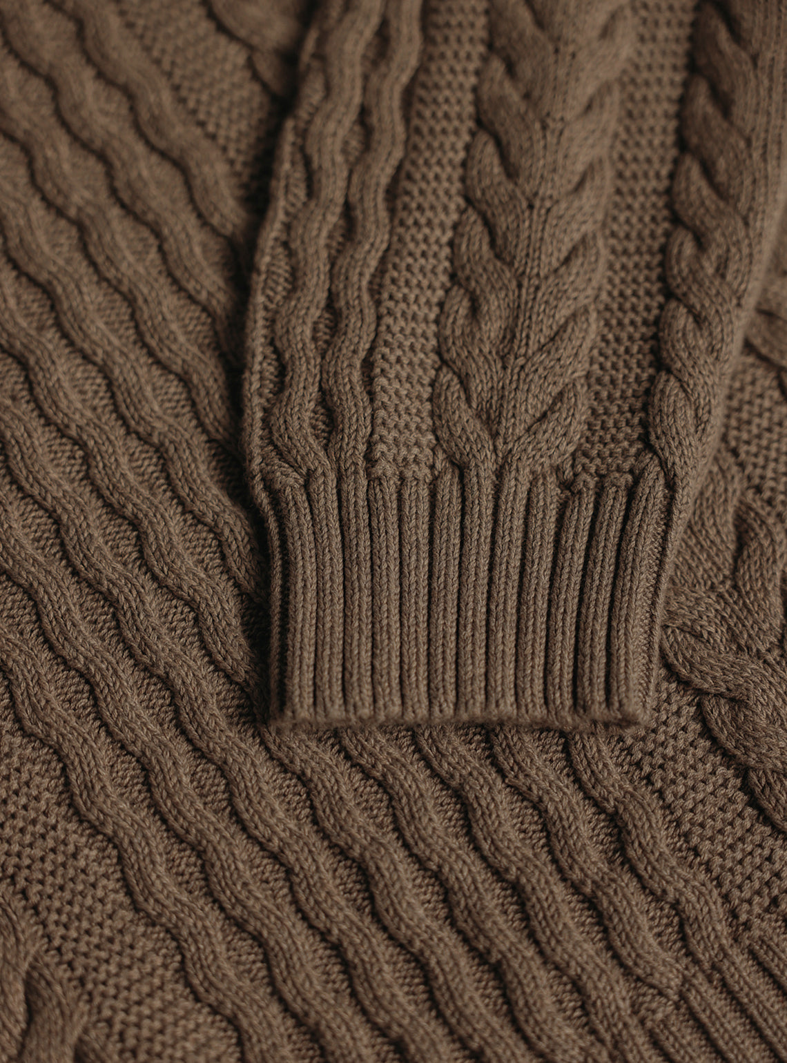 Rebel Brown Cotton Melange Pullover