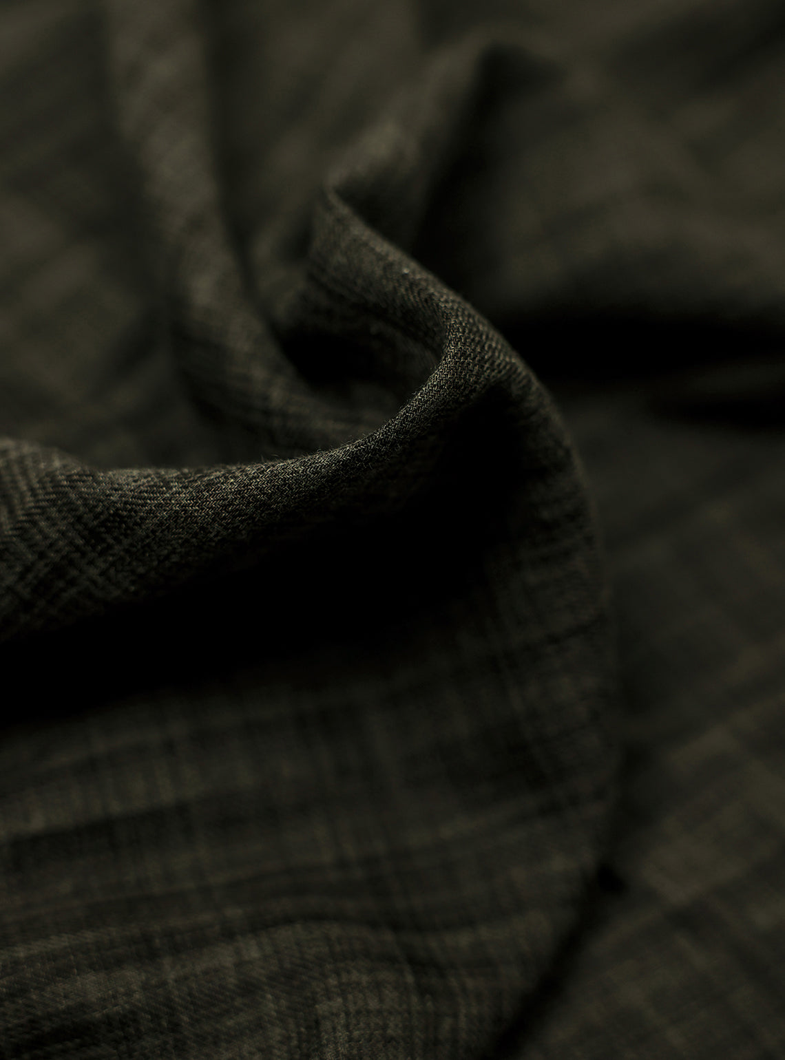 Night Olive Cotton Melange Shirt