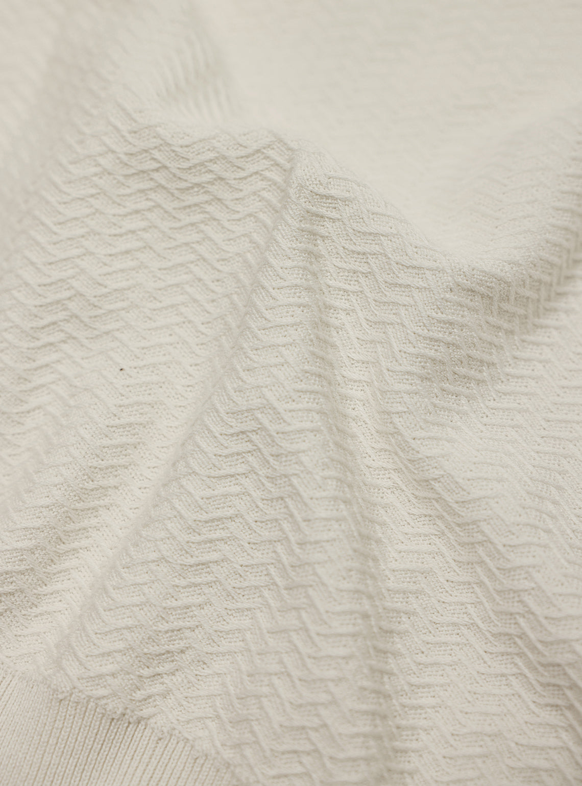 Zicron White Cotton Blend Pullover