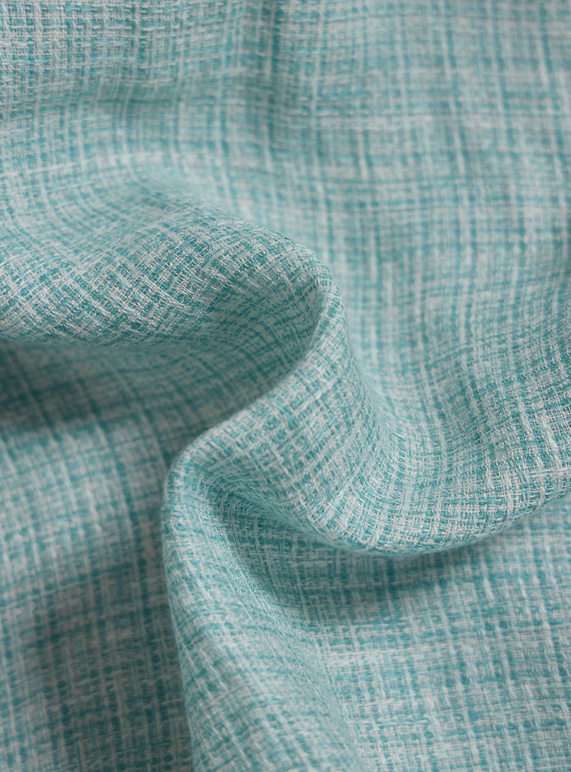 Lagoon Teal Linen Structure Shirt