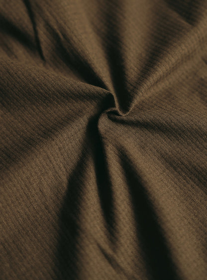 Onyx Brown Cotton Dobby Shirt