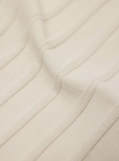 Seashell White Cotton Pullover