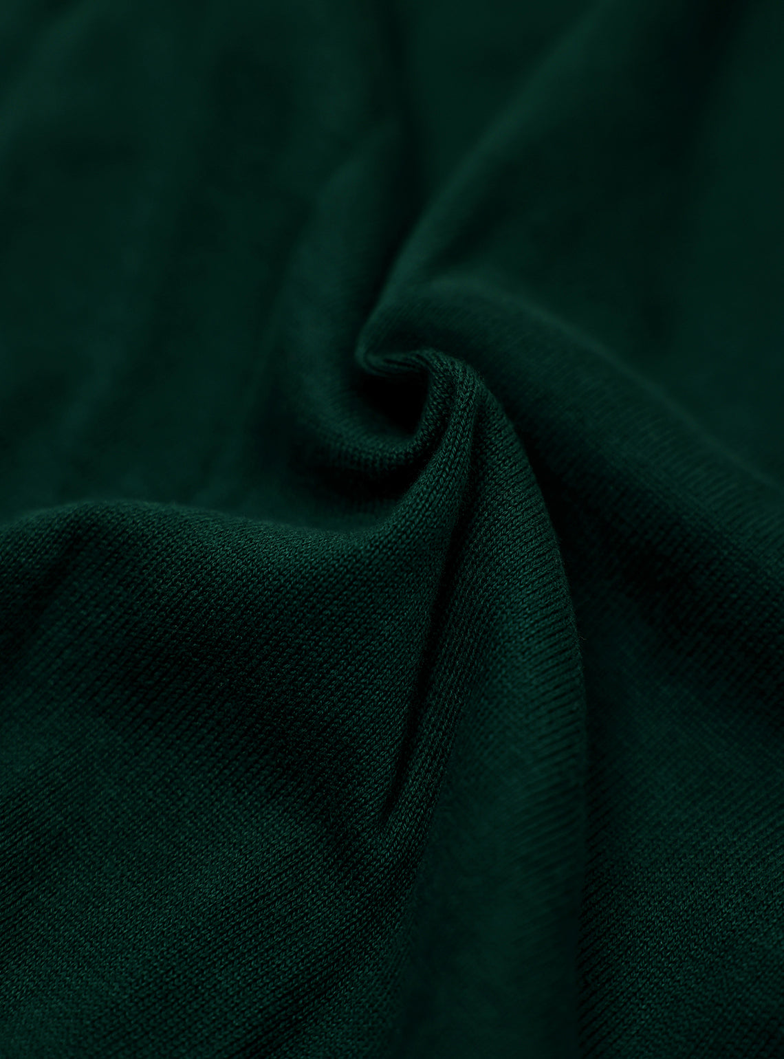 Nordic Green Cotton Micro Cable Knit Polo