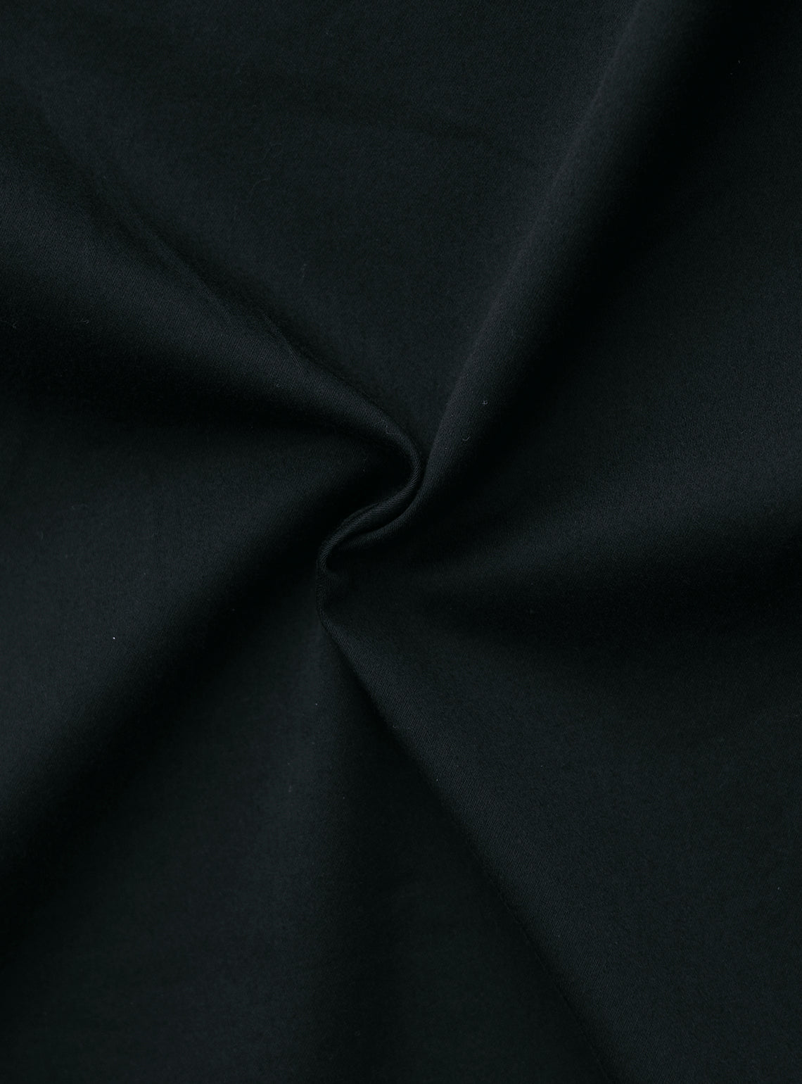 Balsamic Black Cotton Stretch Satin Shirt