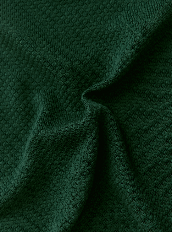 Canopy Green Cotton Structured Knit Polo