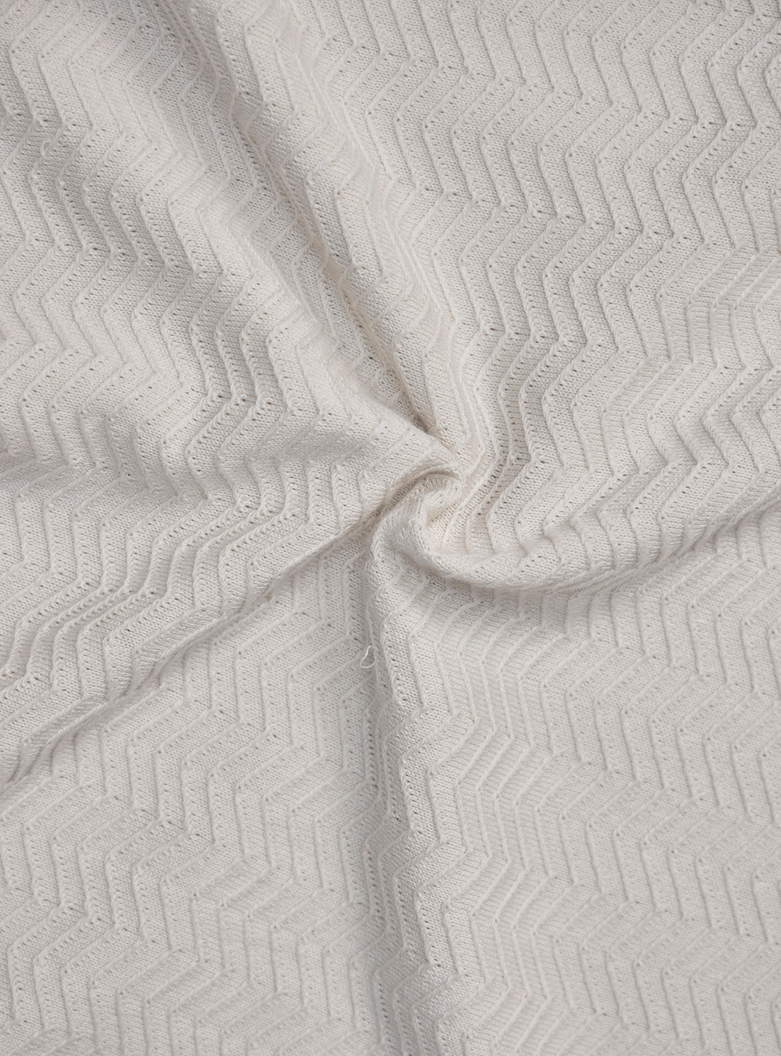 Ivory Off White Cotton Crewneck