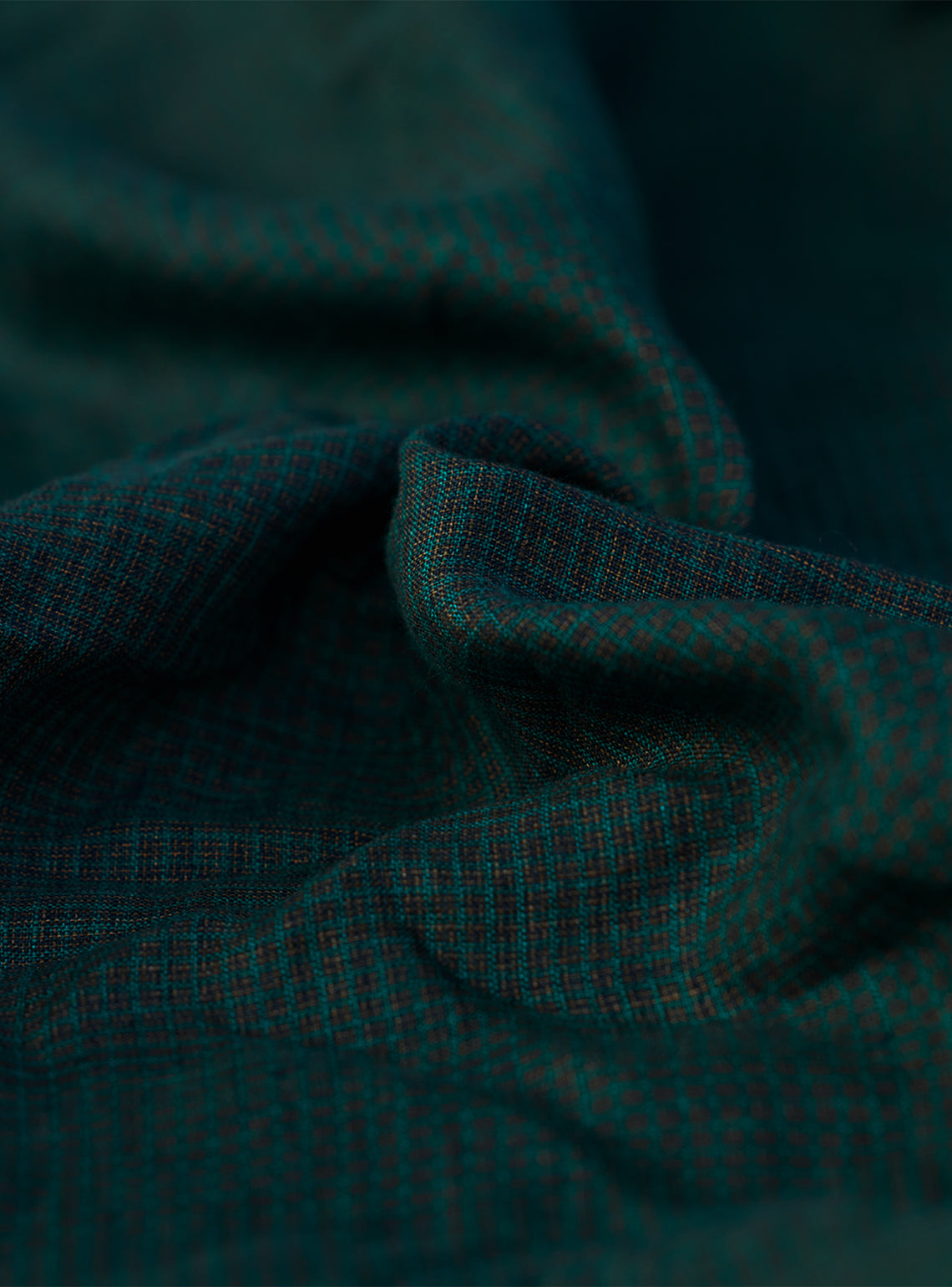 Canopy Green European Linen Check Shirt