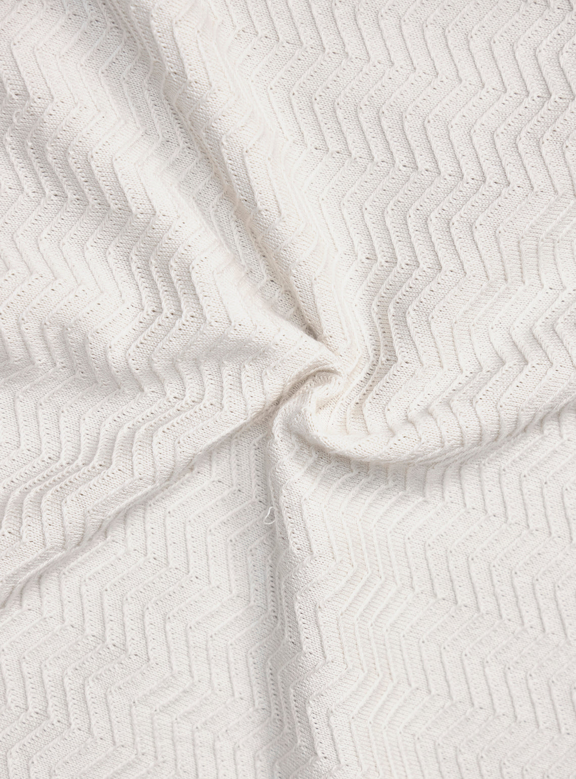 Ivory Off White Cotton Crewneck
