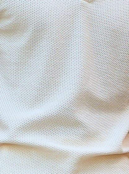 Zircon White Cotton Pointelle Polo