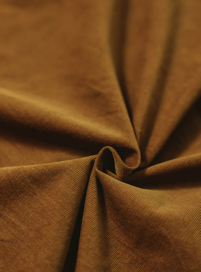 Amber Brown Cotton Tencel Corduroy Shirt