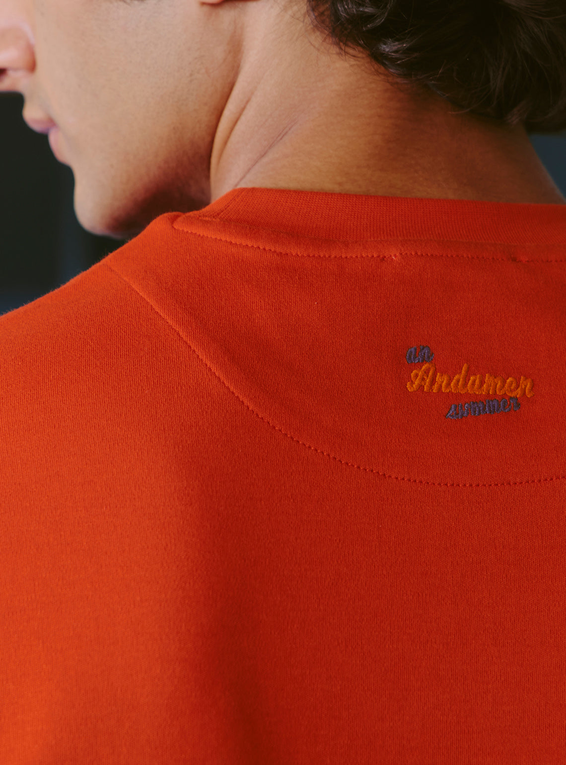 Negroni Rust Cotton Print Crewneck