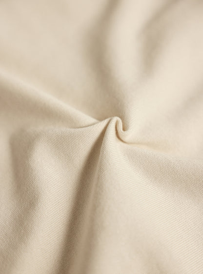 Ivory White Cotton Crew Tee