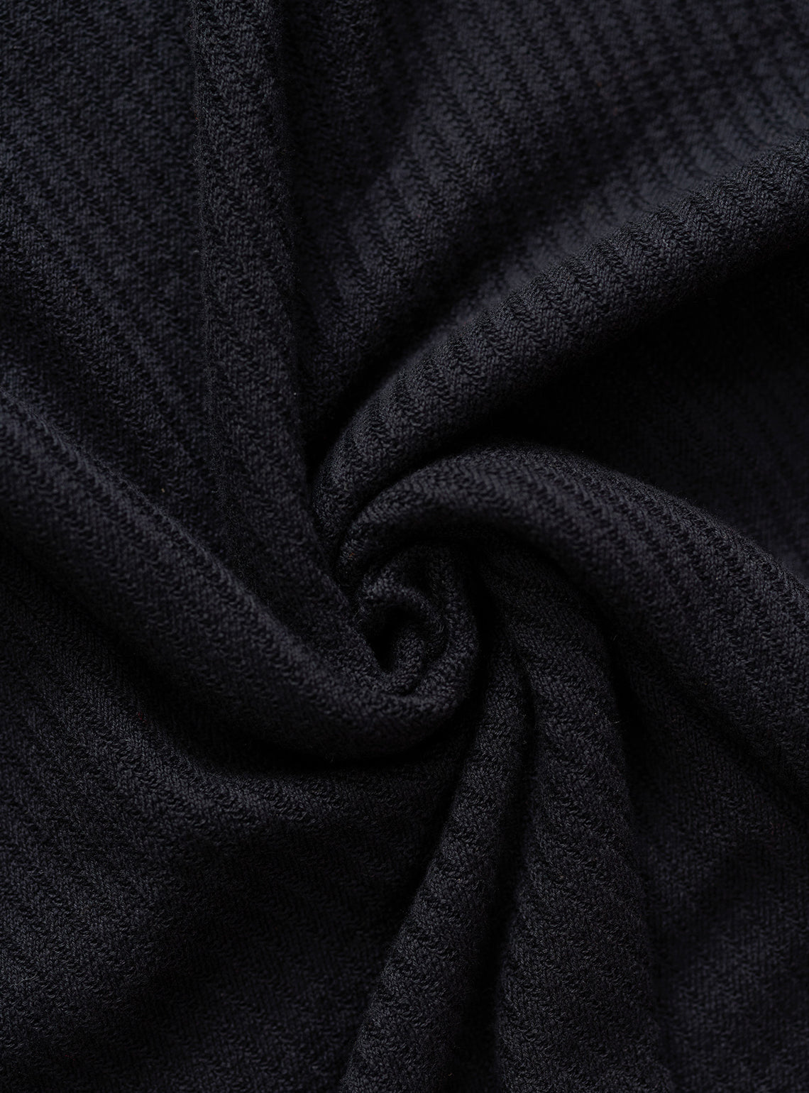 Charcoal Black Cotton Textured Polo
