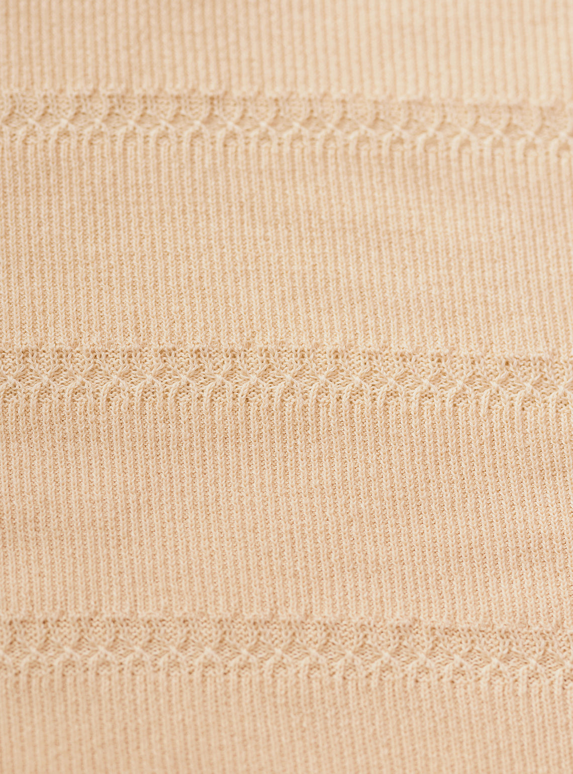 Serein Off-White Cotton Textured Crewneck