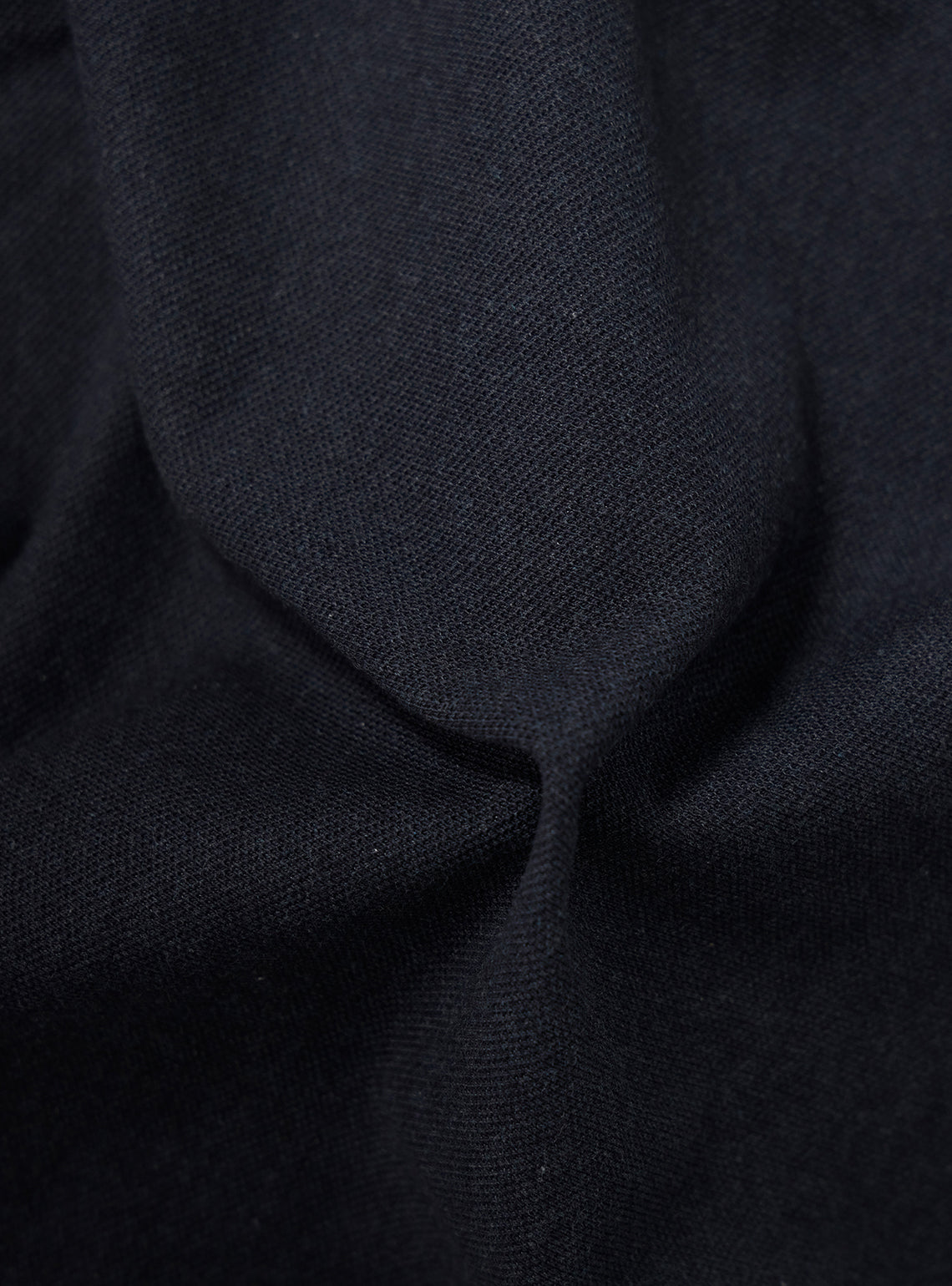 Navy Jaguar Cotton Lycra Pique Crew