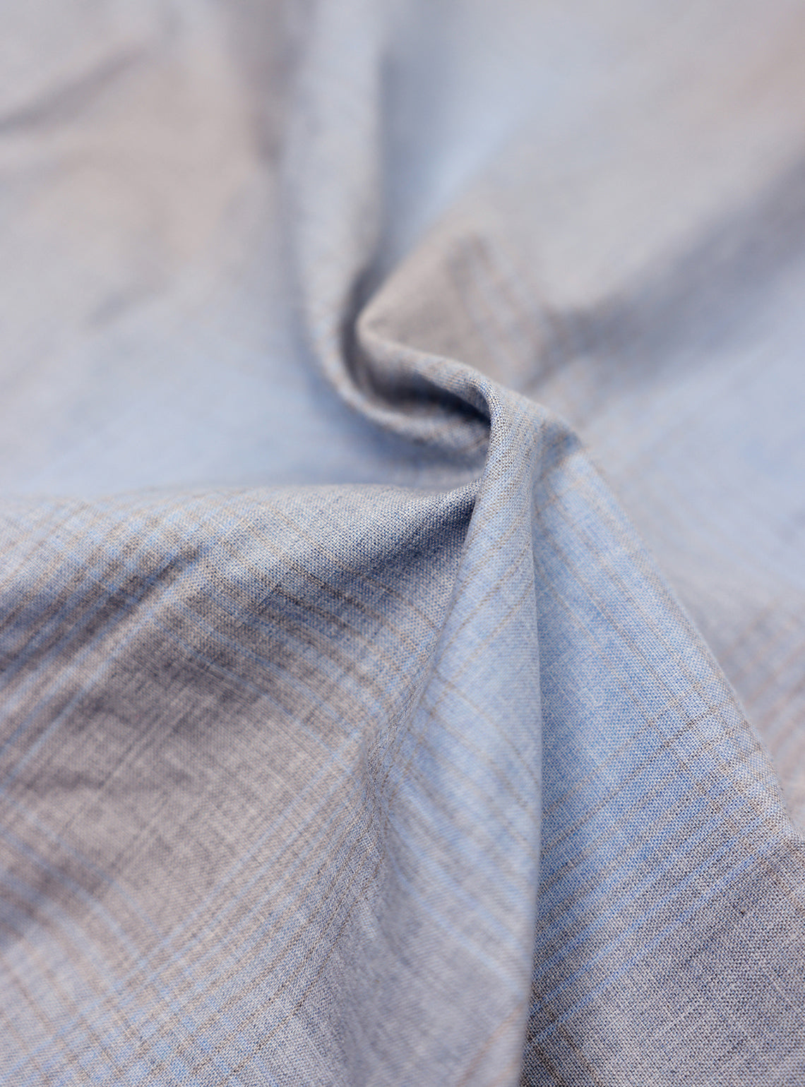 Blue Fade Cotton Melange Shirt
