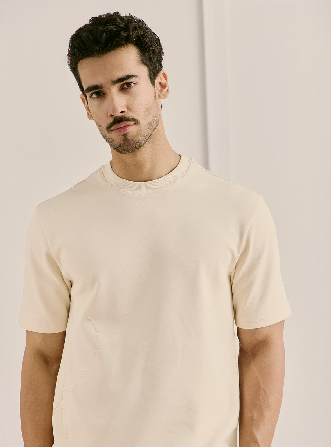 Cloud Off-White Cotton Blend Crewneck