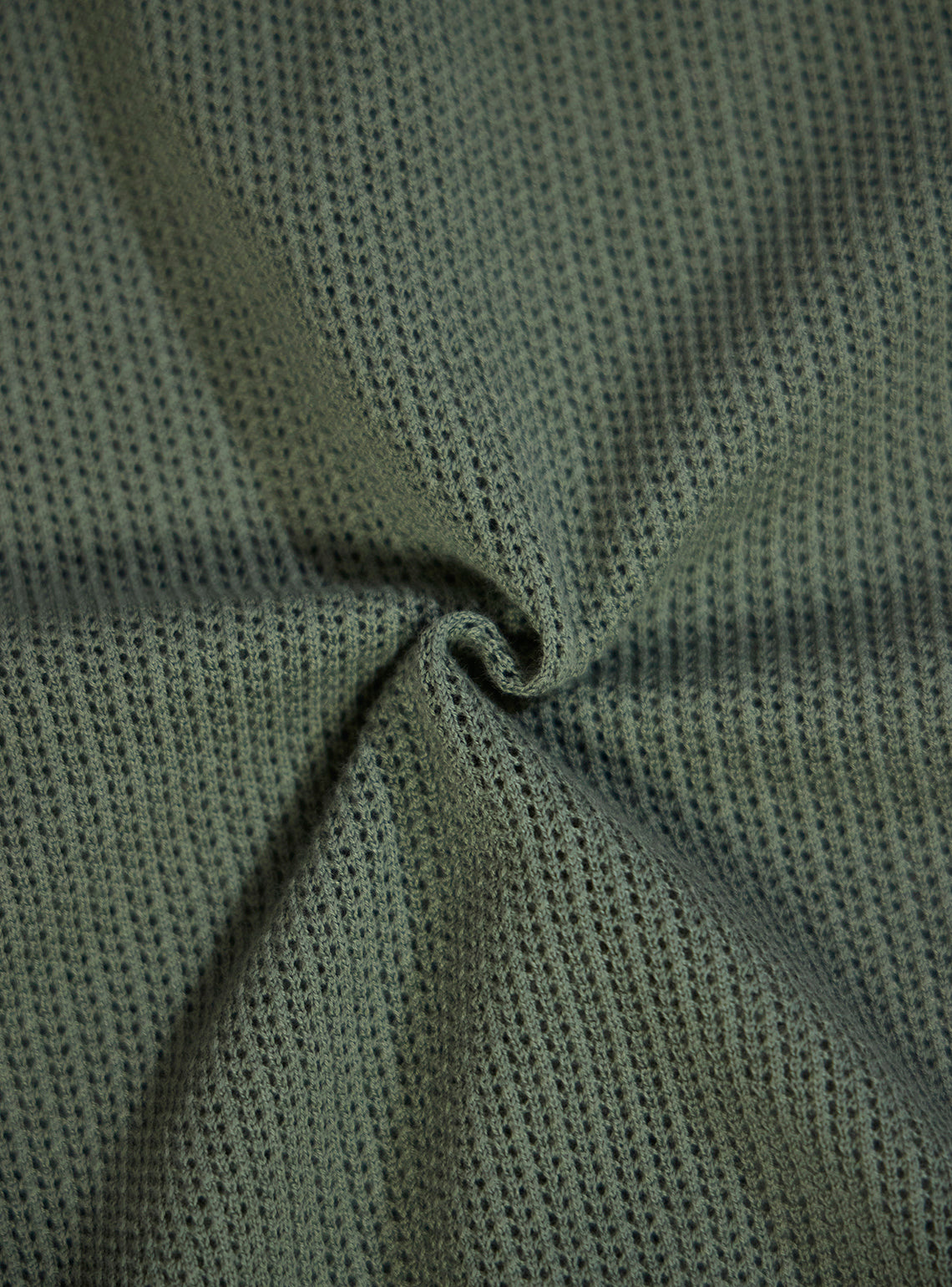 Split Green Cotton Knit Polo