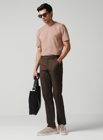 Shell Brown Cotton Crewneck