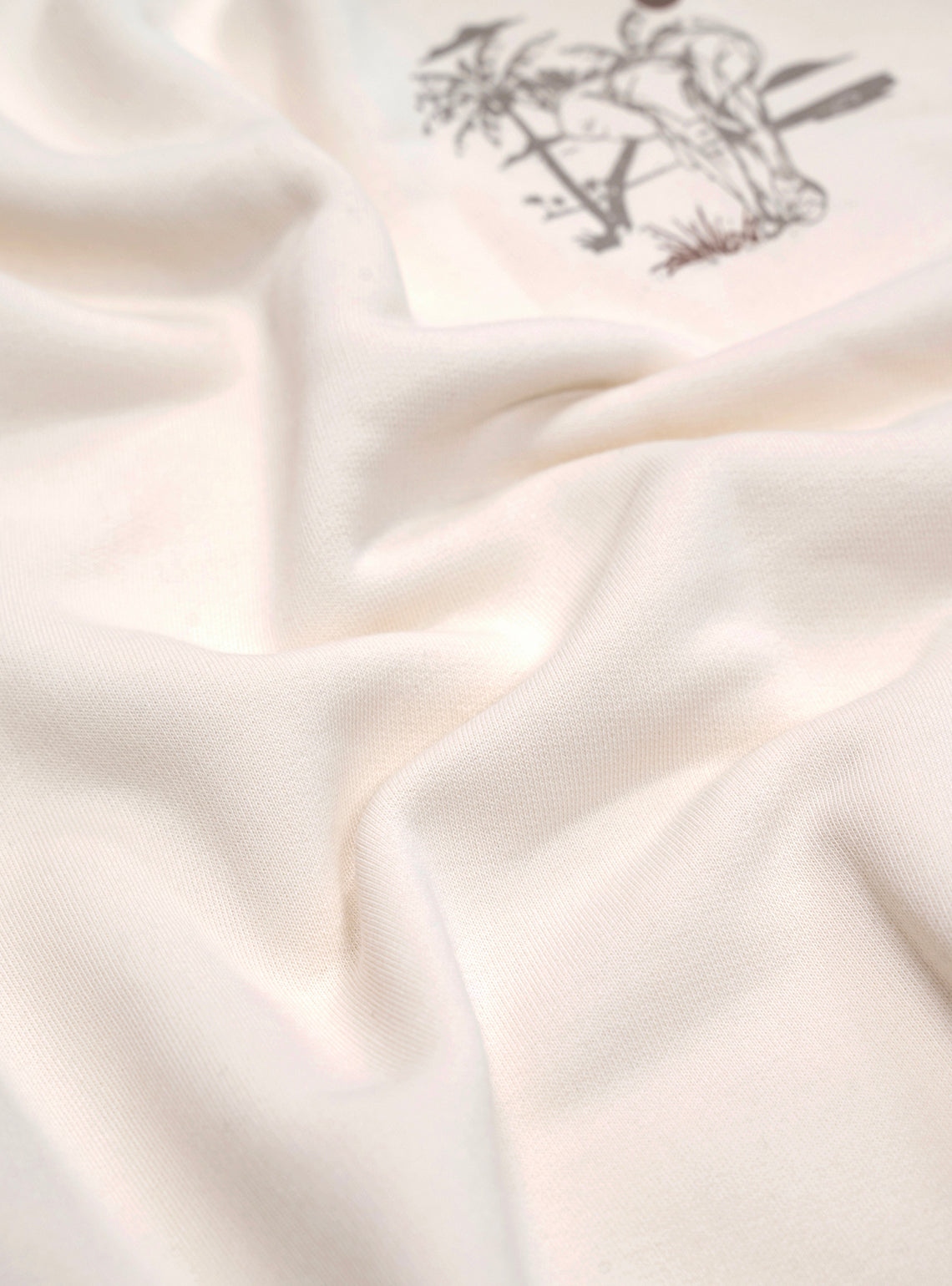 Vista White Cotton Blend Hoodie