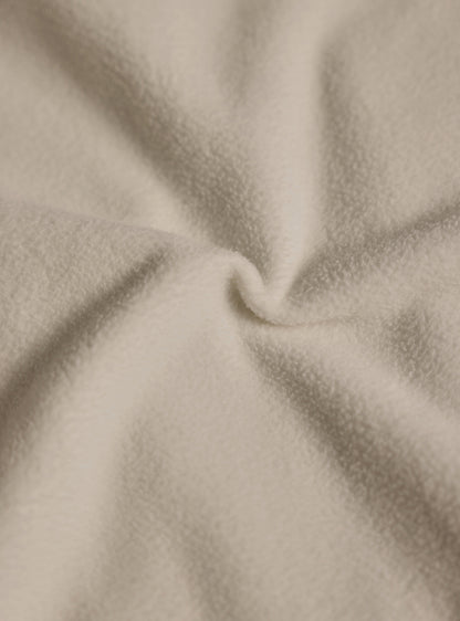 Bison White Cotton Fleece Jacket