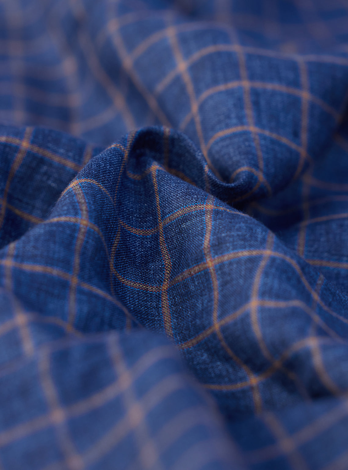 Harbor Navy Check Linen Shirt