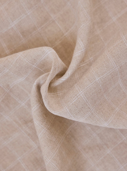 Khaki Frost Check Linen Shirt