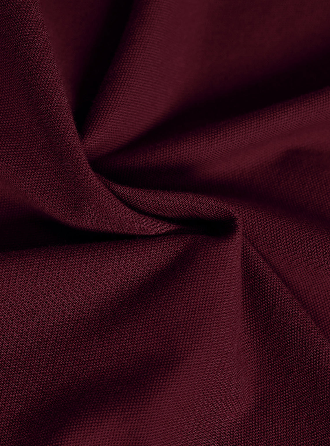 Deep Maroon Cotton Stretch Pique Polo