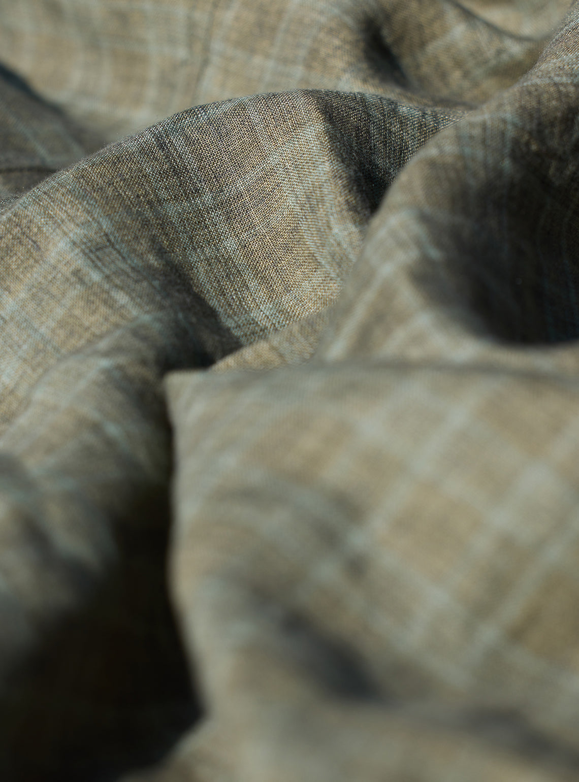 Fern Green Check Linen Shirt