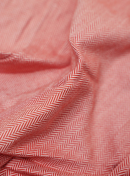 Valencia Red Cotton Melange Overshirt