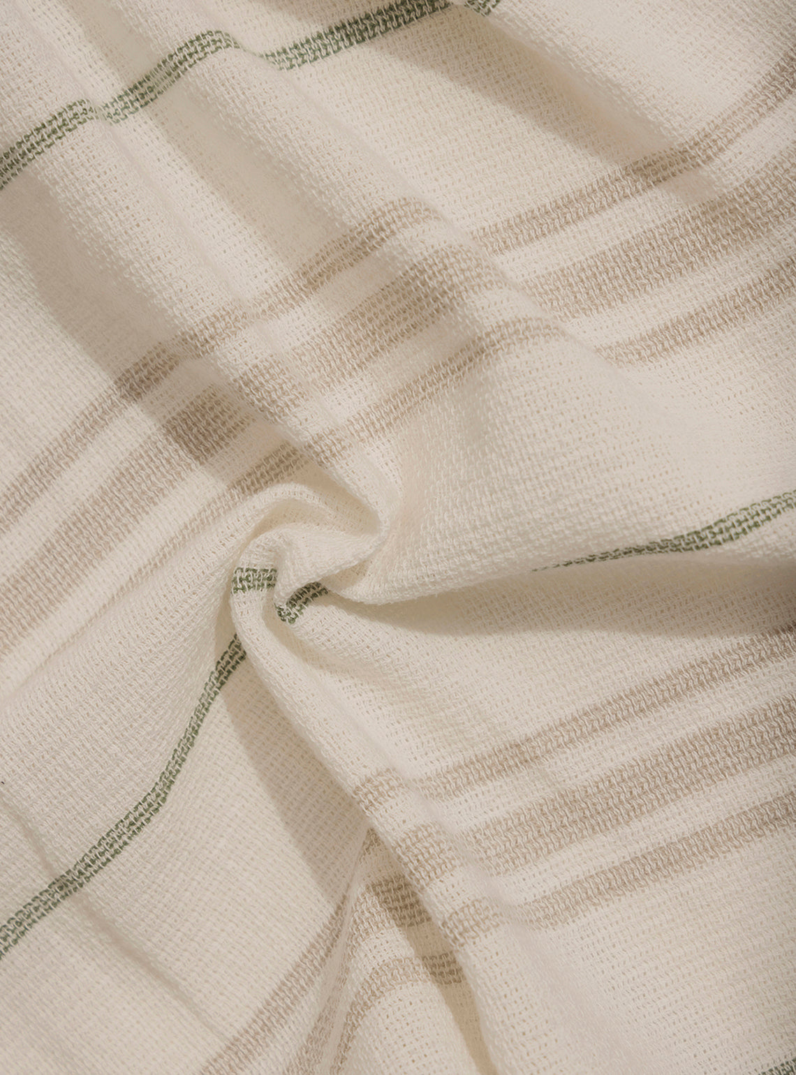 Paphos Beige Cotton Stripe Shirt