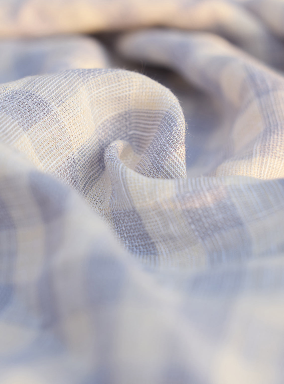 Canvas Beige Check Linen Shirt