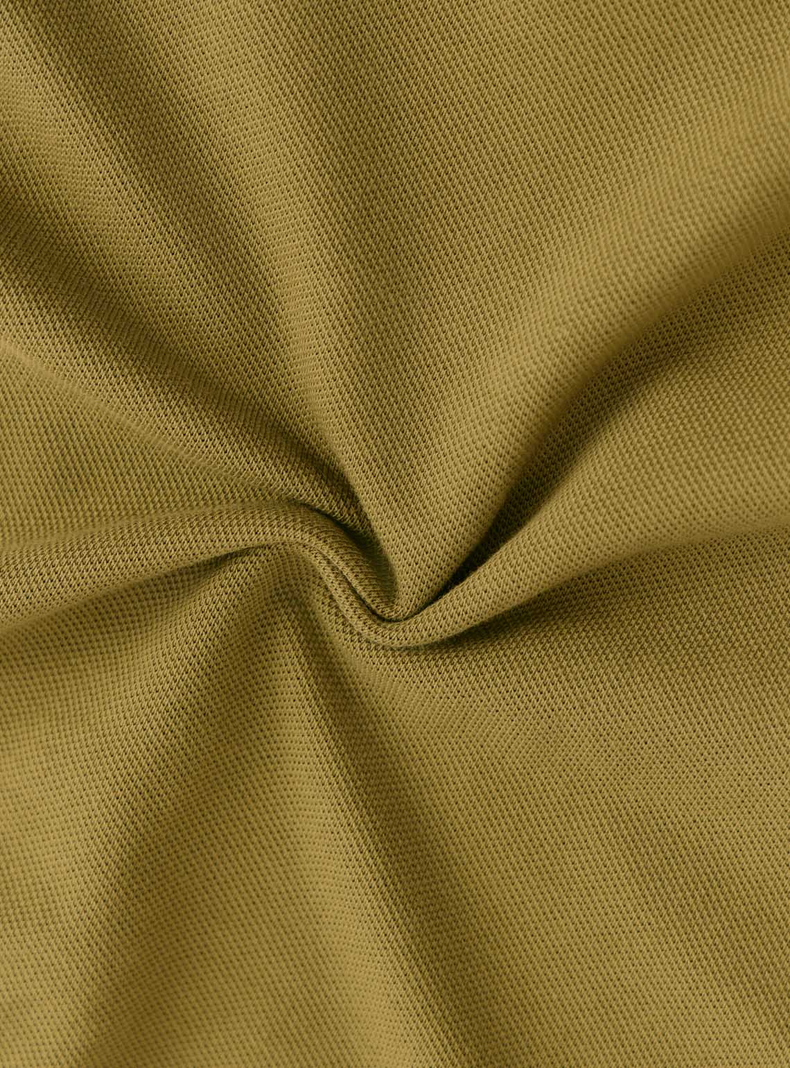 Matcha Olive Cotton Stretch Pique Polo