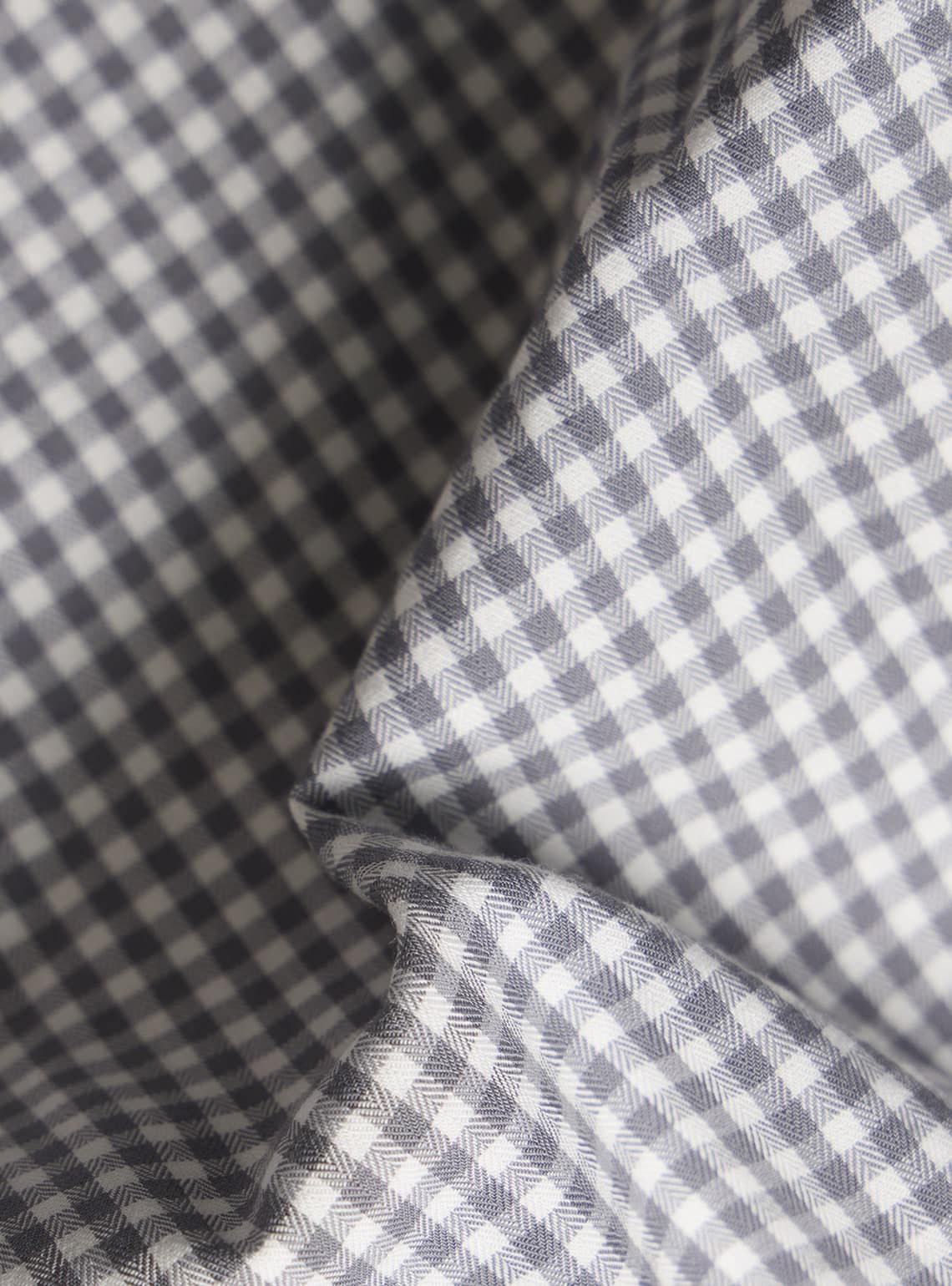 Raven Grey Cotton Check Shirt
