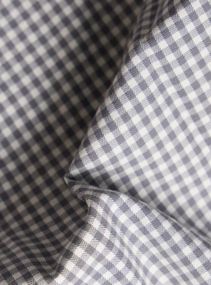 Raven Grey Cotton Check Shirt