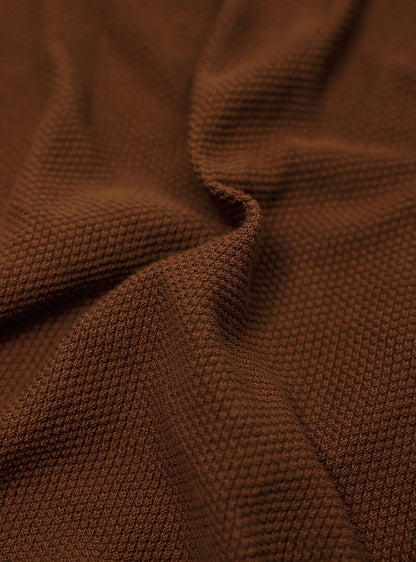 Flame Orange Cotton Moss Knit Polo