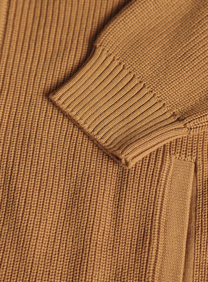 Driftwood Brown Cotton Bomber Jacket