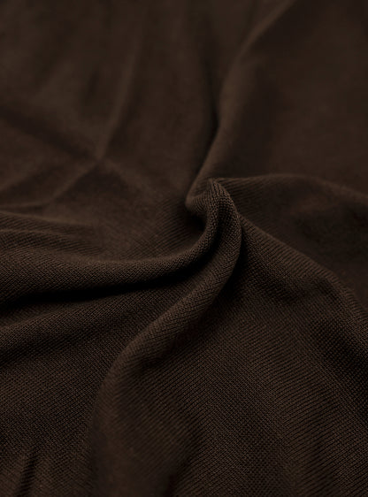 Wood Brown Cotton Polo